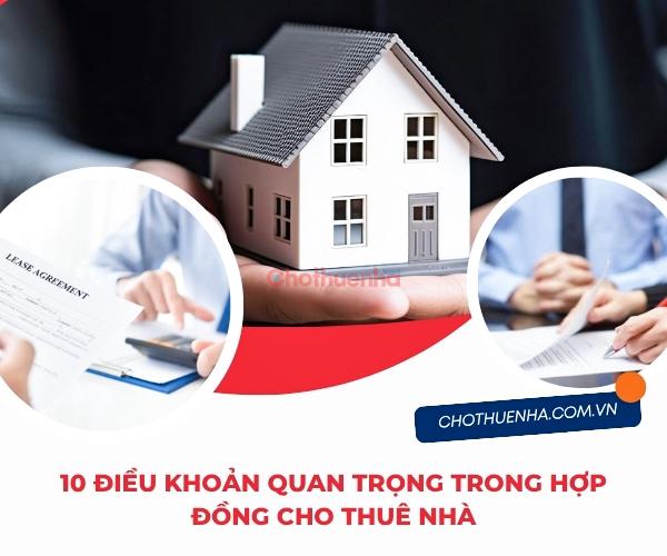 Tổng hợp 10 điều khoản hợp đồng thuê nhà quan trọng