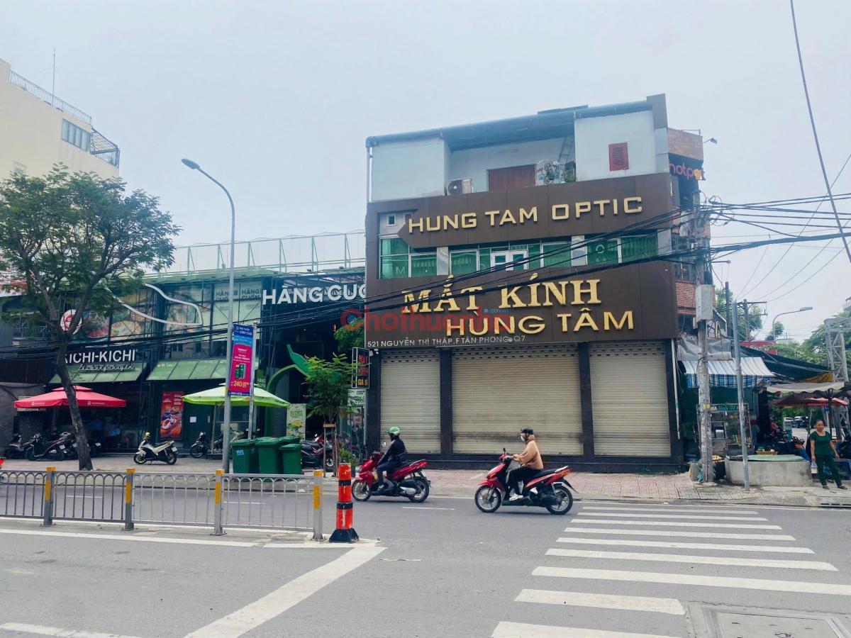 Cho Thuê Nhà GÓC 2 Mặt Tiền 521 Nguyễn Thị Thập, P.Tân Phong, Quận 7. Ngay ngã 4 Đèn Xanh Đỏ
