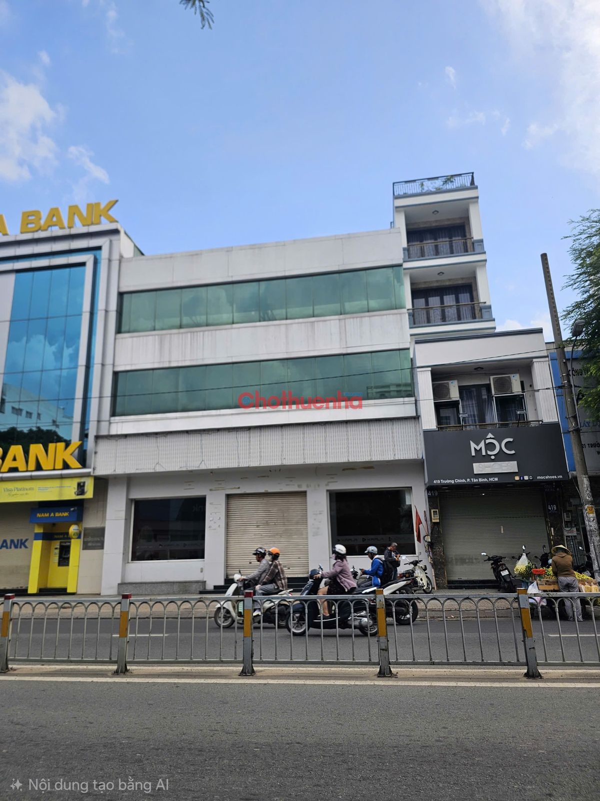CHO THUÊ TÒA NHÀ MẶT TIỀN 417 TRƯỜNG CHINH – TÂN BÌNH – DTSD 890M² – THANG MÁY