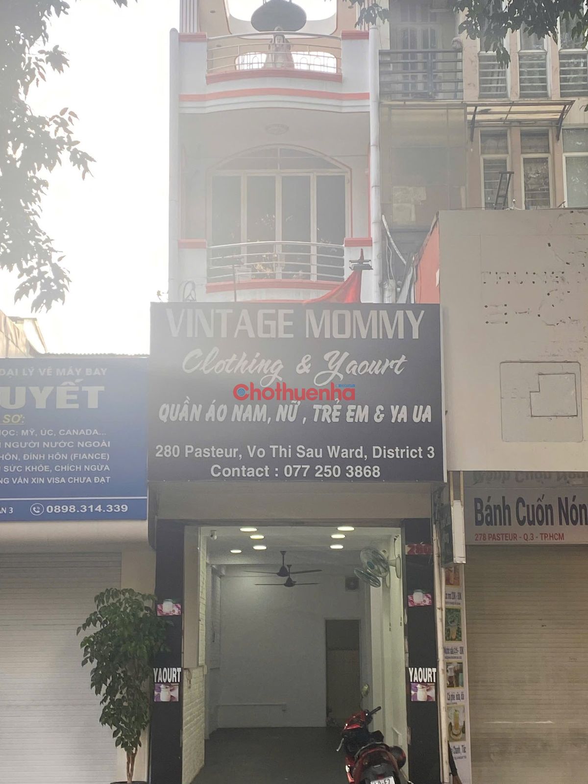 CHO THUÊ MẶT BẰNG KINH DOANH 4x25M - MẶT TIỀN PASTEUR, QUẬN 3 - GIÁ 25 TRIỆU