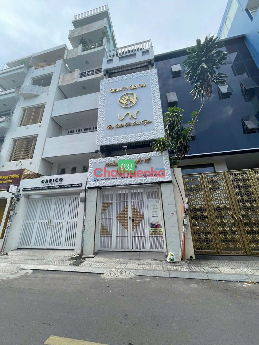 Cho thuê nhà mặt tiền Thạch Thị Thanh, Tân Định, Quận 1 - 4x18m, 5 Tầng, 280m2 - 55tr
