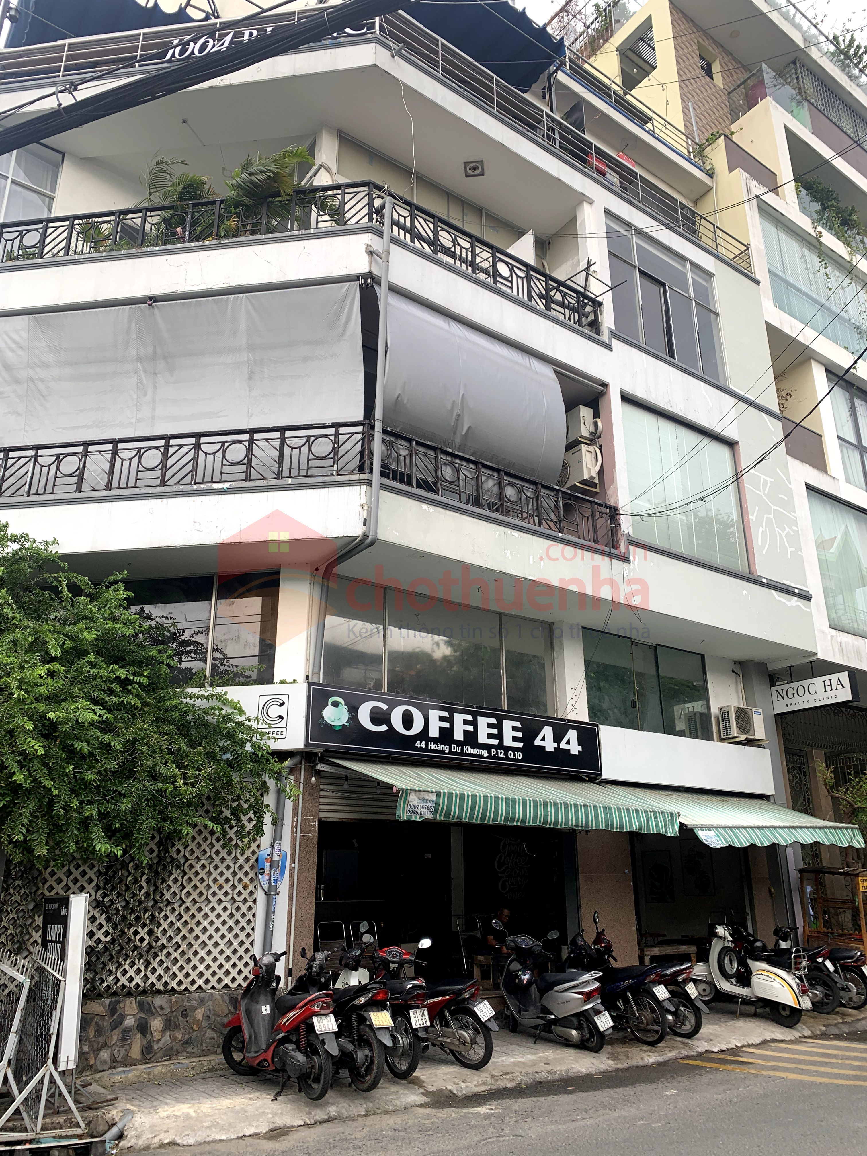  Cho thuê nhà nguyên căn góc Hai Mặt tiền Hoàng Dư Khương Quận 10.: 9x14m trệt 3 lầu 