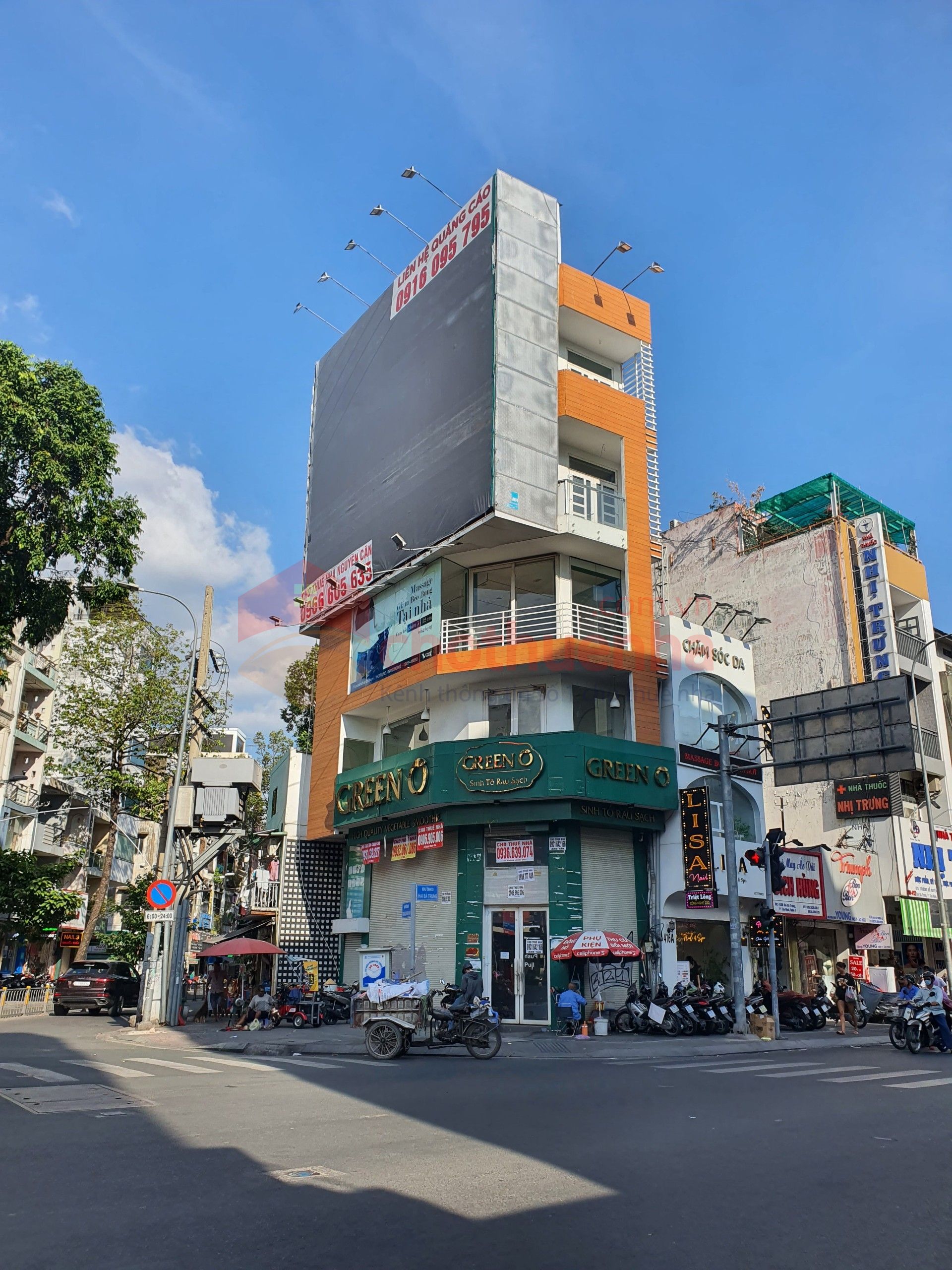 CHO THUÊ CĂN GÓC MẶT TIỀN ĐƯỜNG HAI BÀ TRƯNG - 5 TẦNG