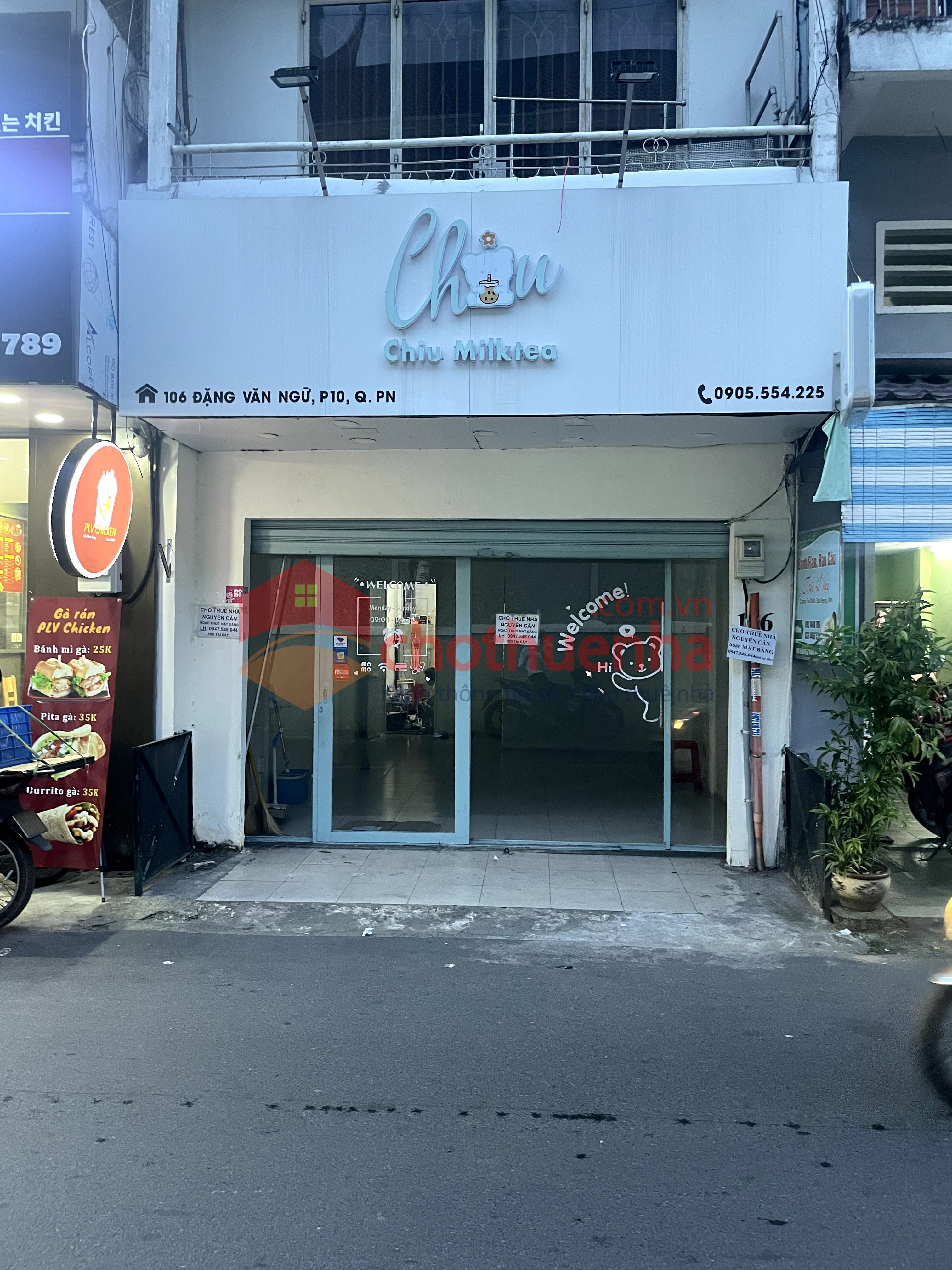 Cho thuê nhà mặt tiền đường Đặng Văn Ngữ, Phú Nhuận, dt 4x11m, trệt 1 lầu 