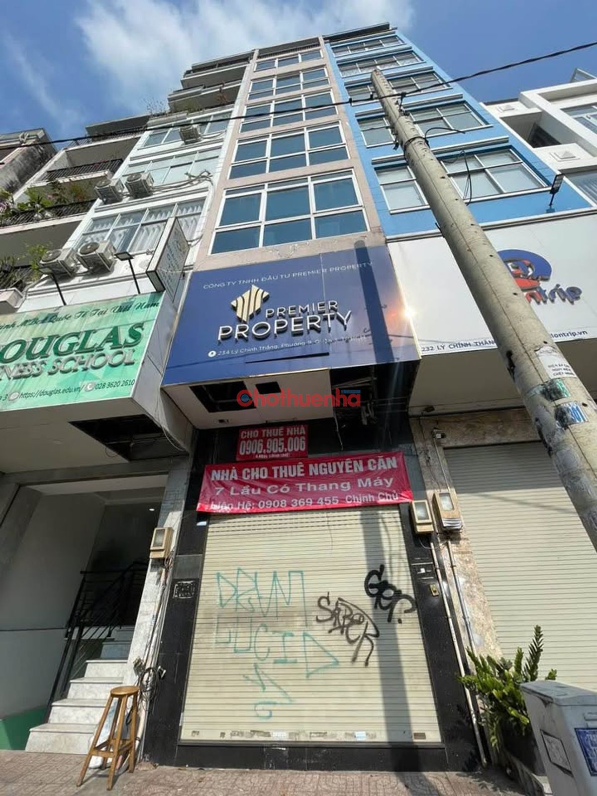 CHO THUÊ NHÀ MẶT TIỀN ĐƯỜNG LÝ CHÍNH THẮNG, QUẬN 3 - 6 LẦU CÓ THANG MÁY 