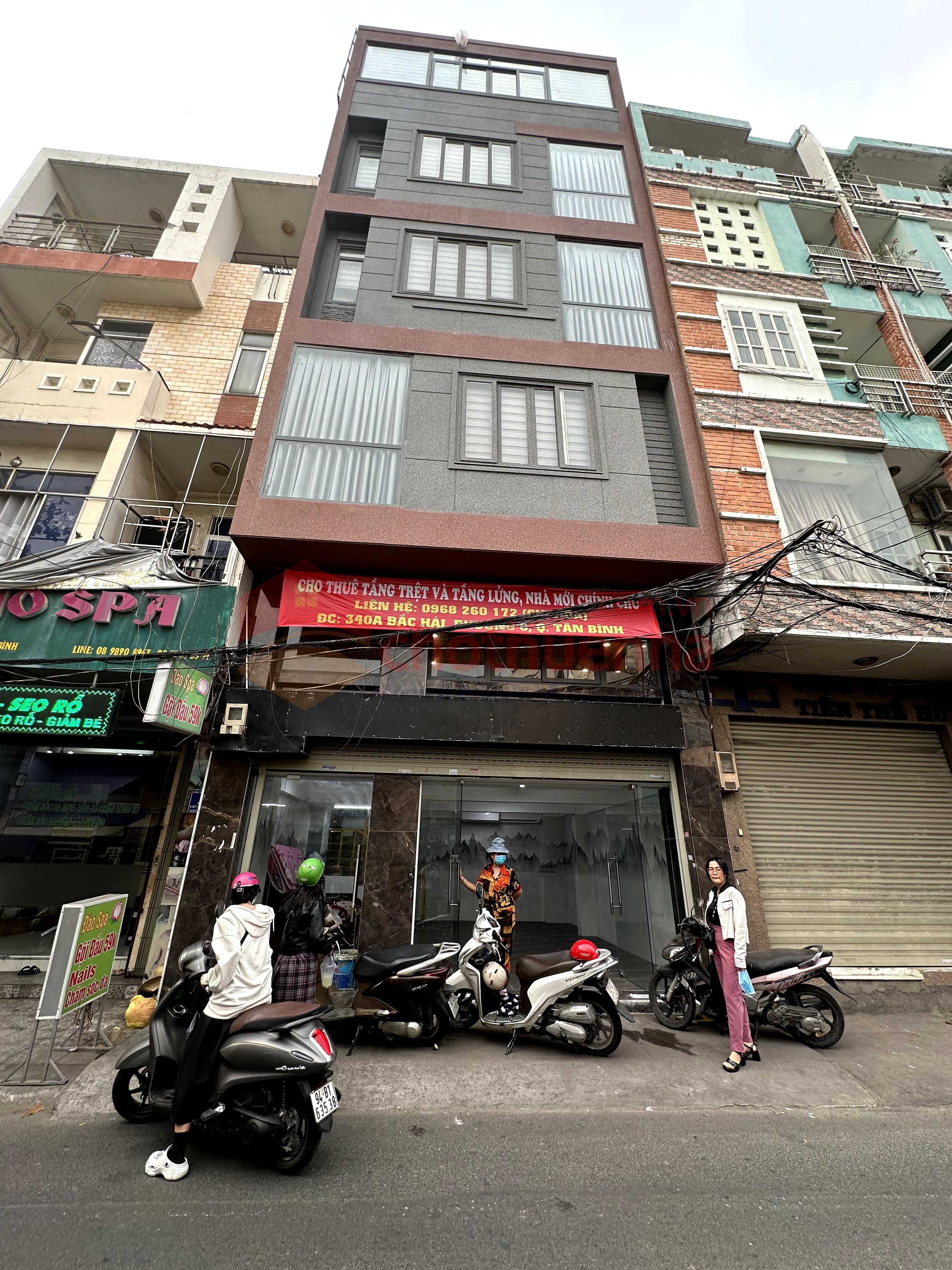 Cho thuê nhà mới 5 lầu tại Bắc Hải, P.14, Q.10 – mỗi lầu 1 phòng, WC riêng