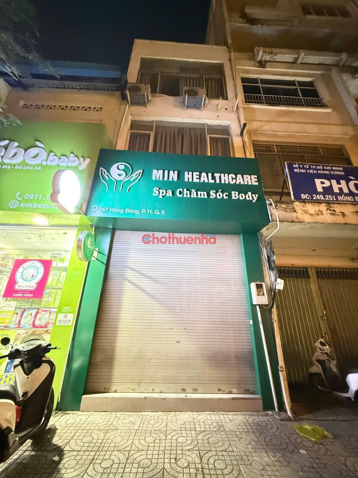 CHO THUÊ NHÀ MẶT TIỀN HỒNG BÀNG – QUẬN 5 | VỊ TRÍ ĐẮC ĐỊA ĐỐI DIỆN BV HÙNG VƯƠNG