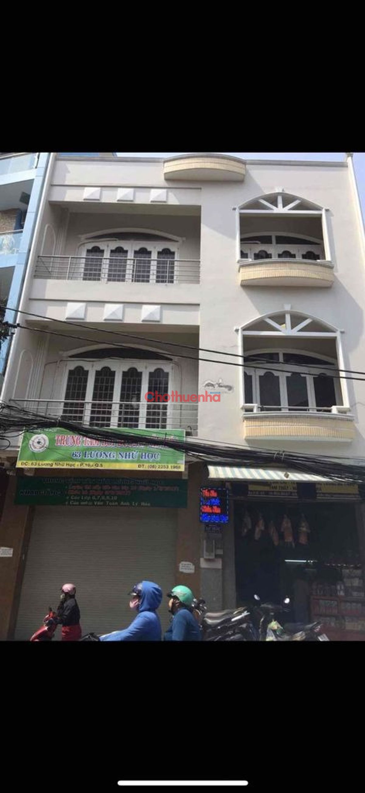 CHO THUÊ NHÀ MẶT TIỀN NGUYÊN CĂN ĐƯỜNG LƯƠNG NHỮ HỌC QUẬN 5 - 13 PHÒNG NGỦ