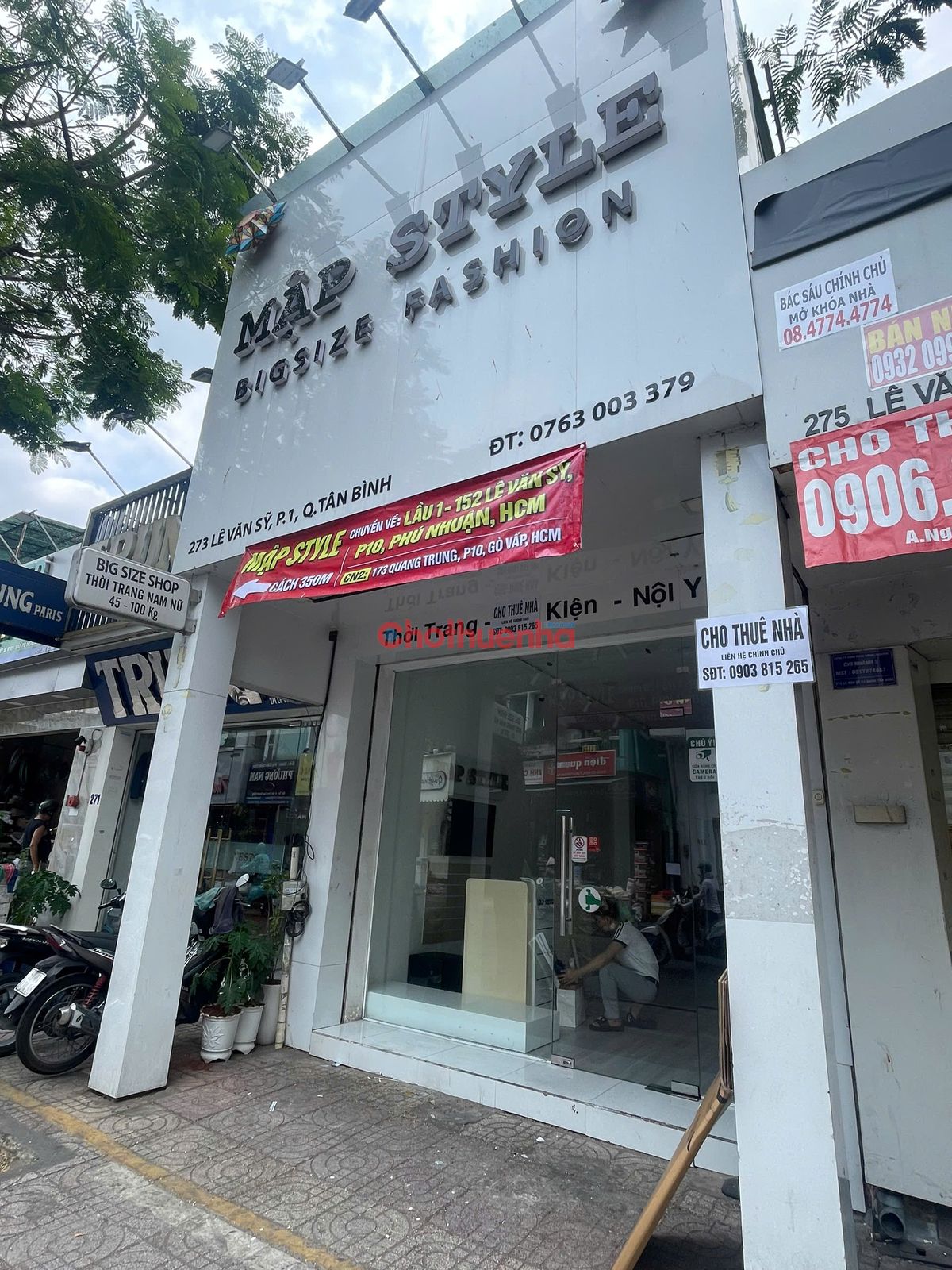 CHO THUÊ MẶT BẰNG KINH DOANH QUẬN TÂN BÌNH ĐƯỜNG LÊ VĂN SỸ