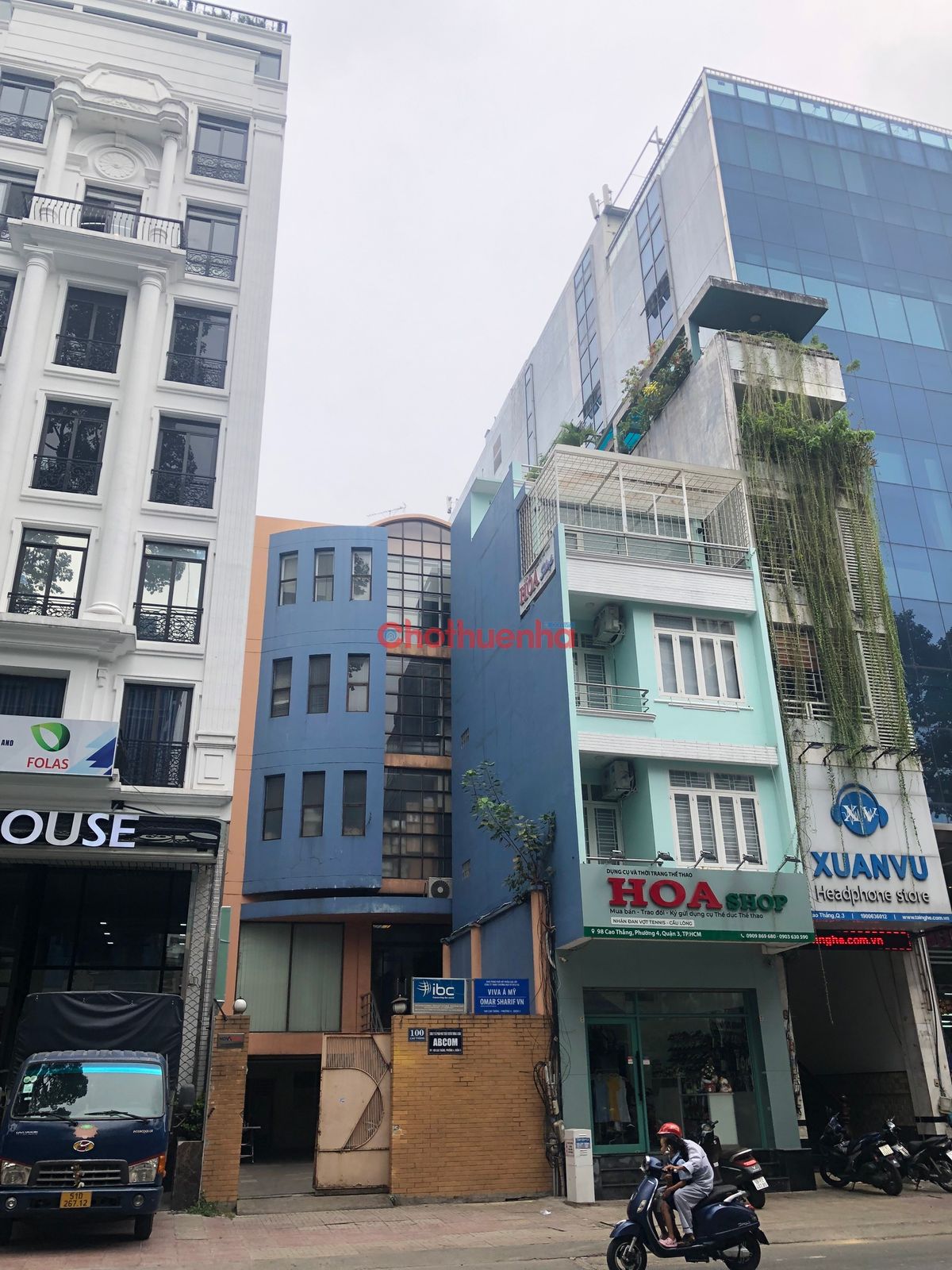 Cho thuê tòa nhà đang xây tại số 100 Cao Thắng, Phường 4, Quận 3, DT: 6x30m