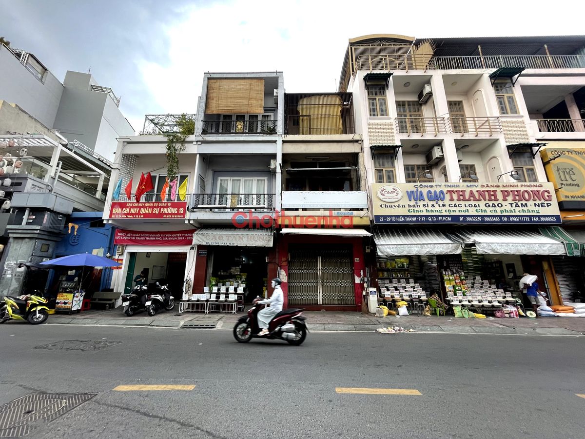 Cho thuê nhà mặt tiền đường Tô Hiến Thành, Phường 13, Quận 10 - Đoạn gần thông ra Cách Mạng Tháng 8