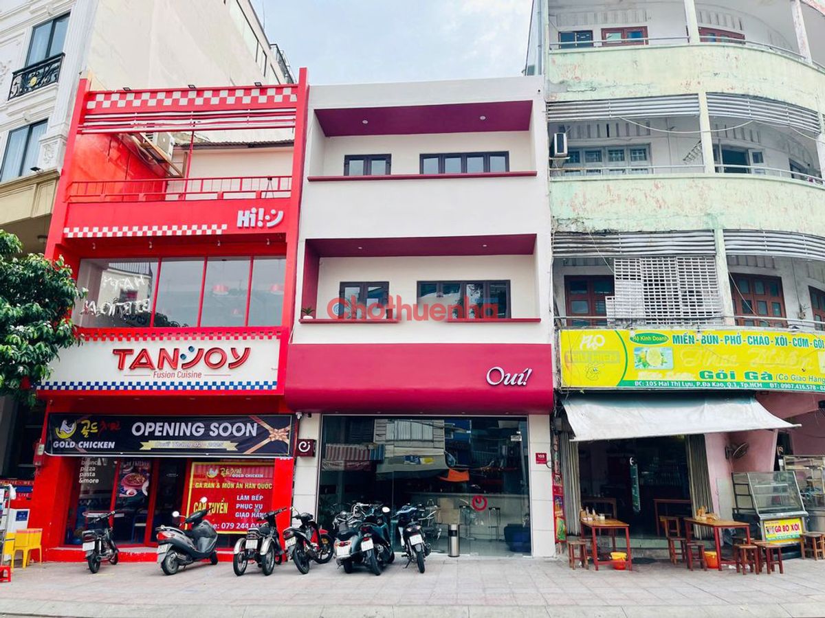Cho thuê nhà mặt tiền Mai Thị Lựu, Phường Đakao, Quận 1.Kinh doanh tự do