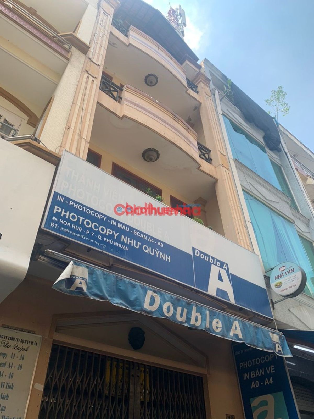 Cho thuê nhà mặt tiền đường Hoa Huệ, Phường 7, Phú Nhuận.