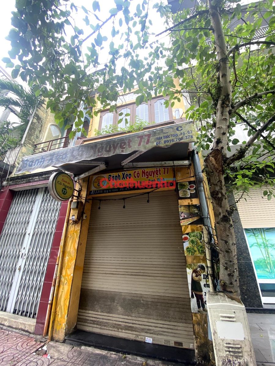 Cho thuê nhà mặt tiền Trần Quốc Toản, Phường Võ Thị Sáu, Quận 3.