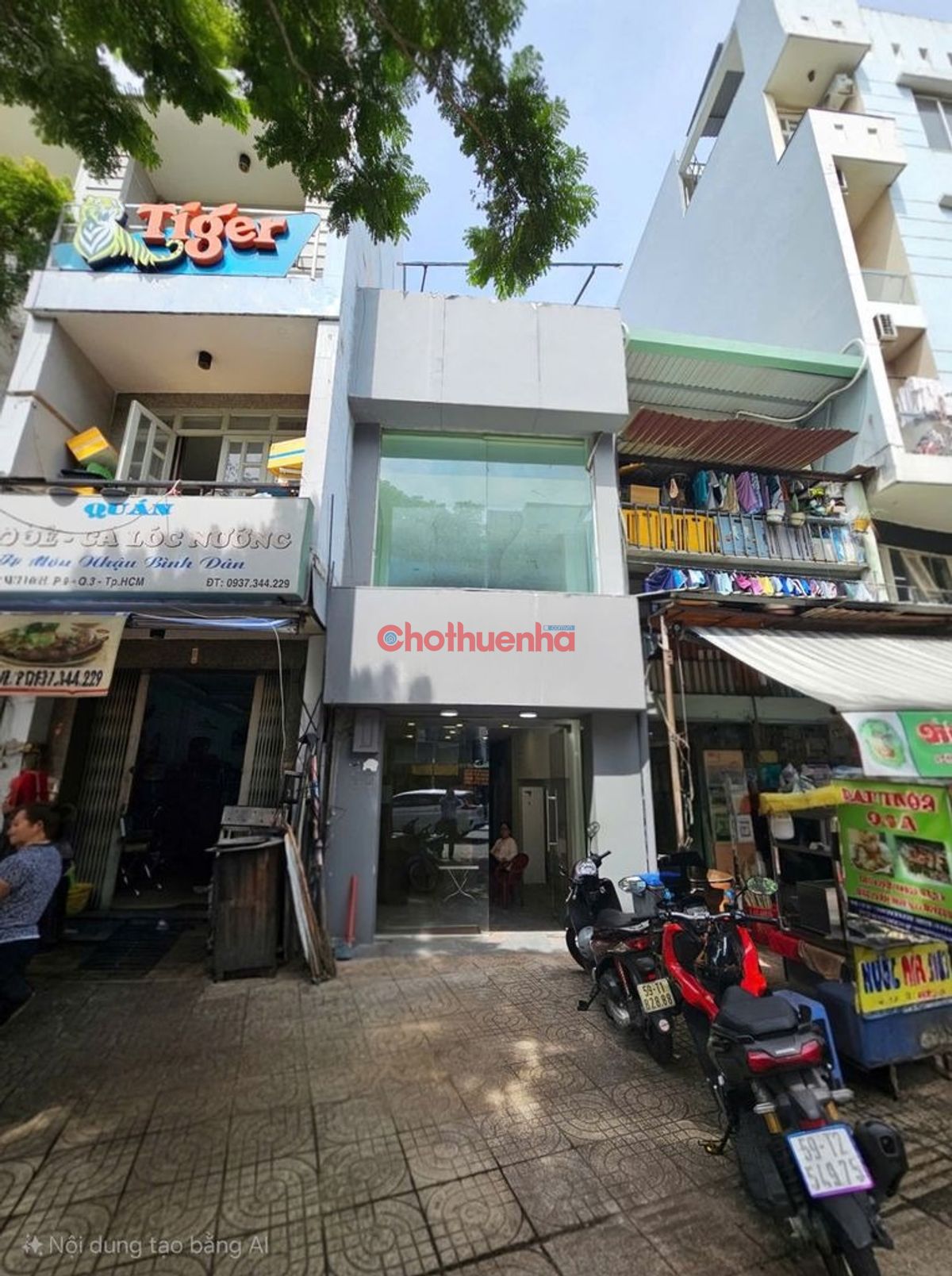 Cho thuê nhà kinh doanh mặt tiền đường Rạch Bùng Binh, Quận 3