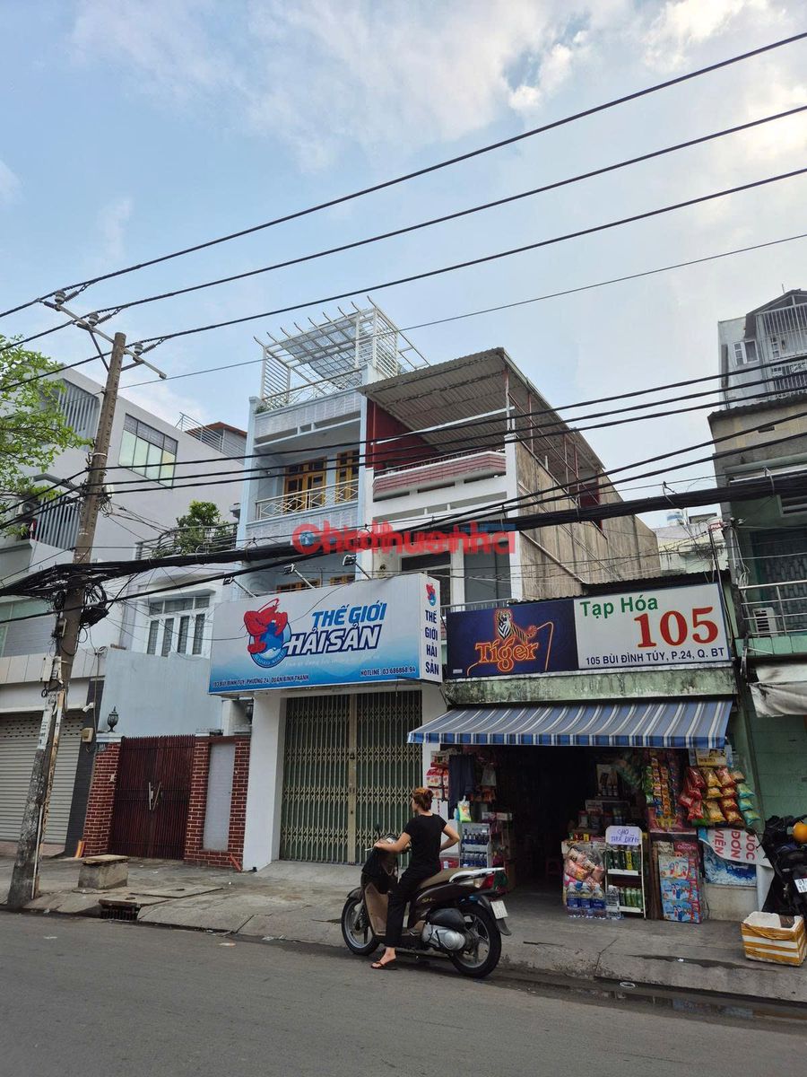 CHO THUÊ NHÀ MẶT TIỀN ĐƯỜNG BÙI ĐÌNH TÚY LỀ RỘNG TIỆN KINH DOANH.