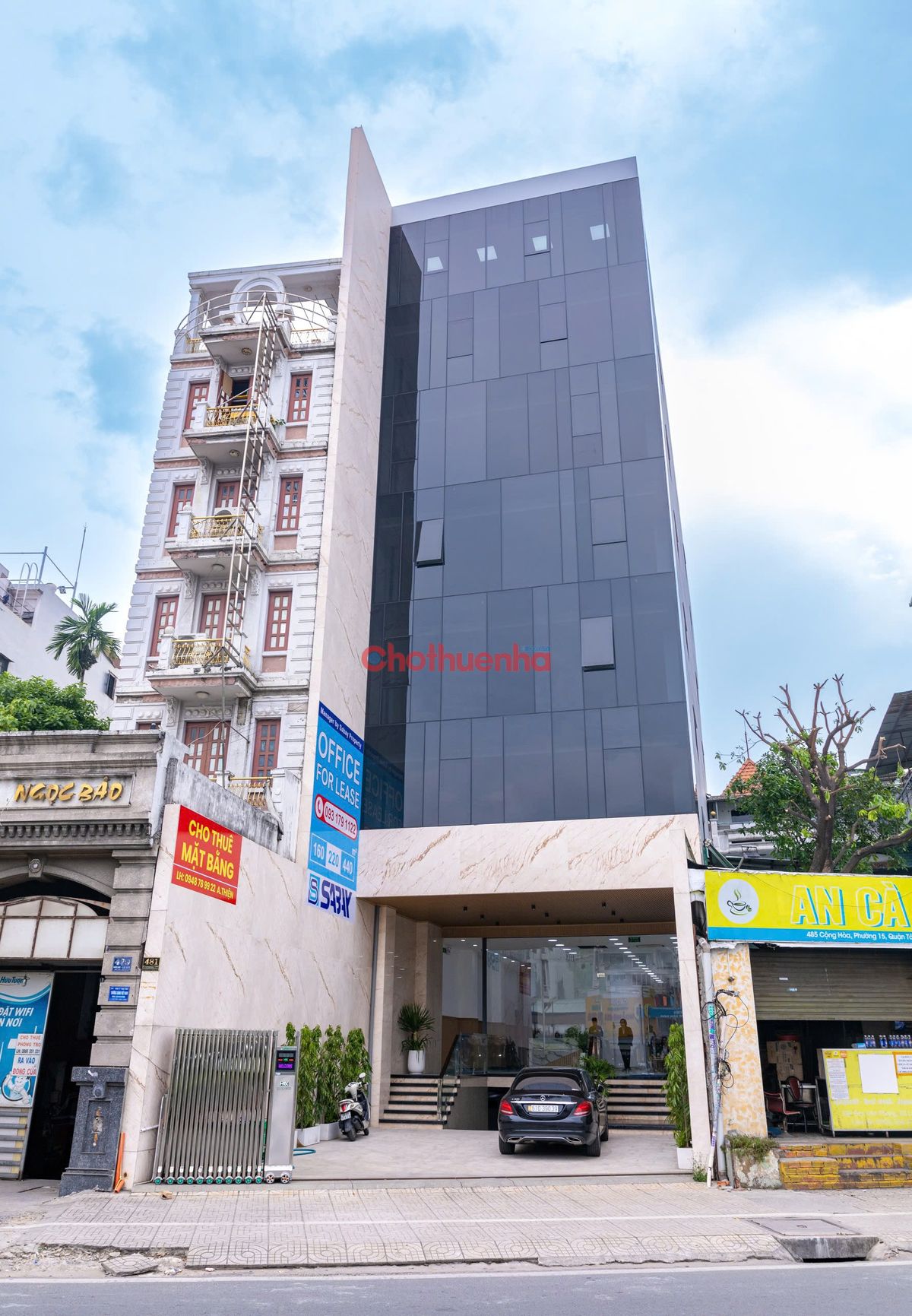 Cho thuê tòa nhà văn phòng mặt tiền địa chỉ 481 Cộng Hòa ngay nhà Ga T3 trung tâm Tân Bình 