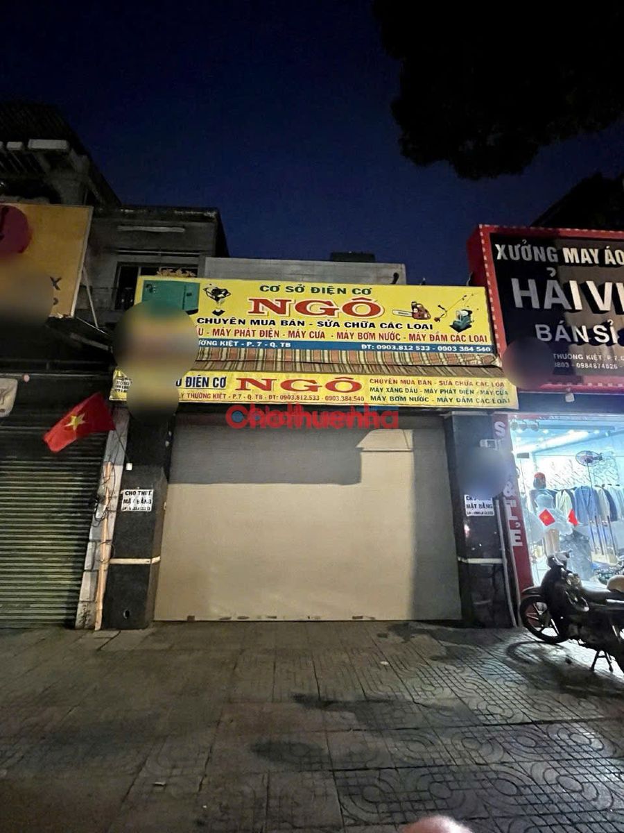 Cho Thuê Mặt bằng Lý Thường Kiệt , P7 , Tân Bình - DT 5.5x15m - Gía chỉ 2x triệu