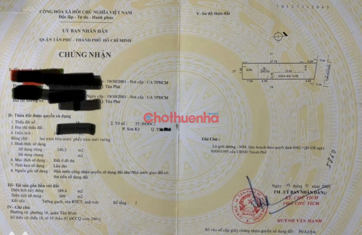 Cho thuê nhà mặt tiền kinh doanh đường Lê Trọng Tấn, Phường Sơn Kỳ, Quận Tân Phú.