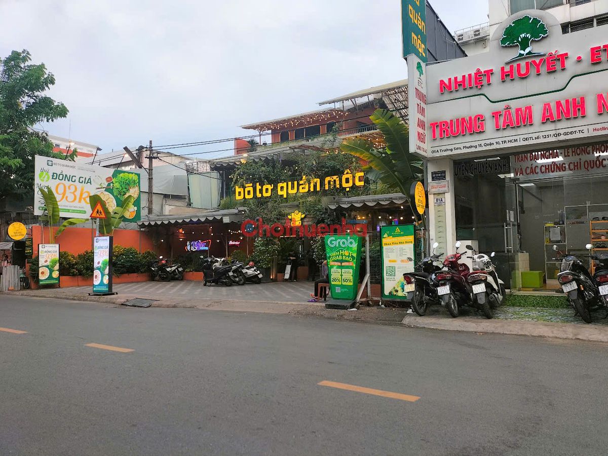 Cho thuê nhà mặt tiền đường TRƯỜNG SƠN , CƯ XÁ BẮC HẢI , QUẬN 10 DT 16x30m trệt 2 lầu