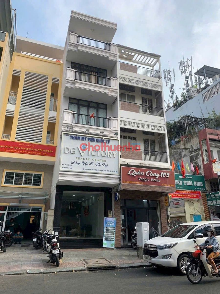 CHO THUÊ NHÀ MẶT TIỀN 5 TẦNG NGAY TRUNG TÂM QUẬN 1 - NGUYỄN THÁI BÌNH