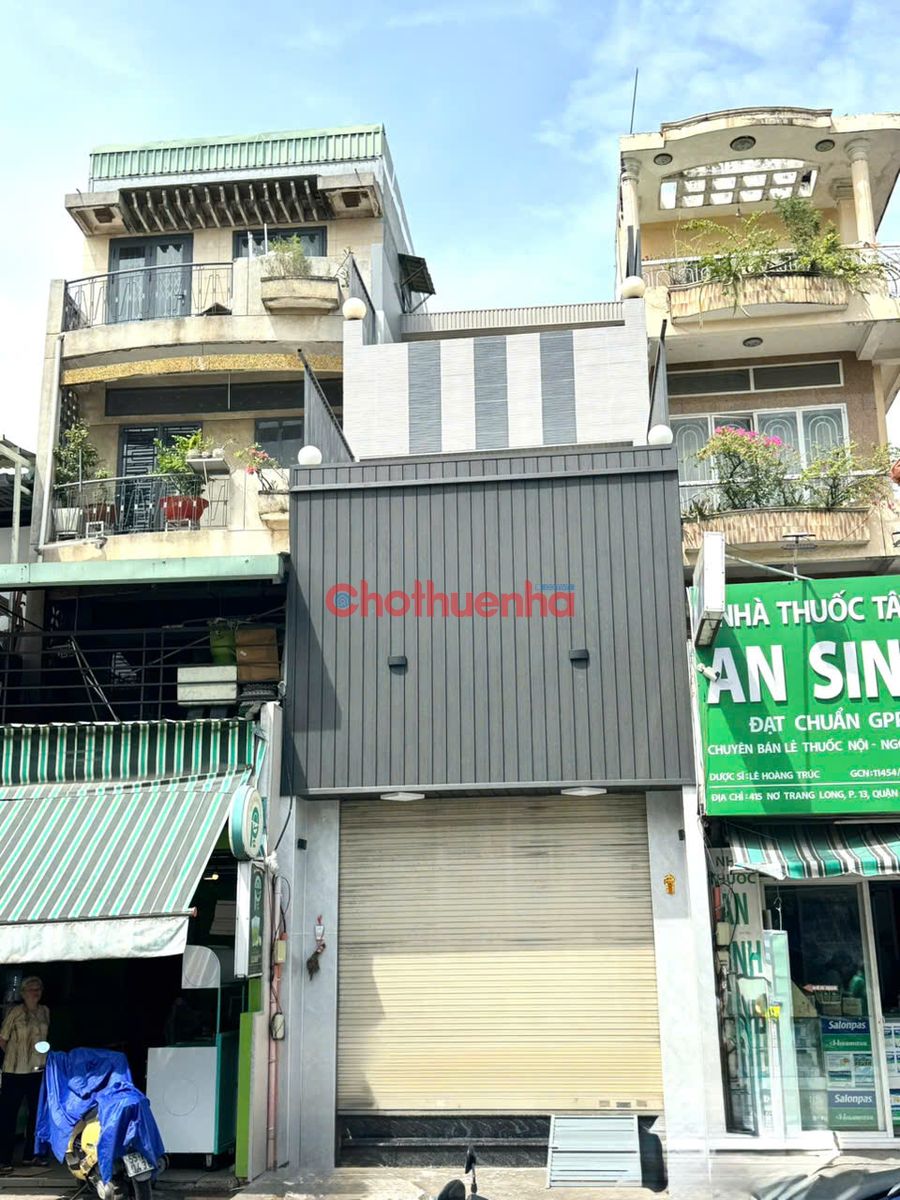  CHO THUÊ NHÀ GÓC 2 MẶT TIỀN NƠ TRANG LONG – 80M² – 3PN – 39 TRIỆU/THÁNG