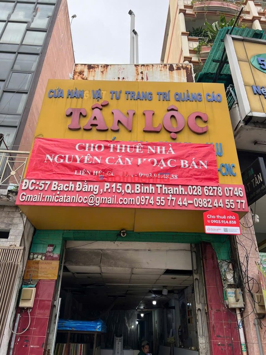 Cho thuê nhà mặt tiền Bình Thạnh