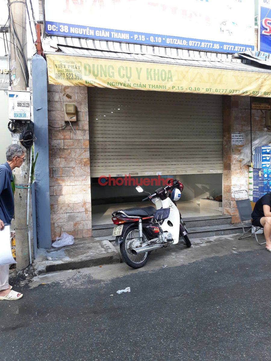 Cho thuê nhà mặt tiền  Nguyễn Giản Thanh, p15, quận 10