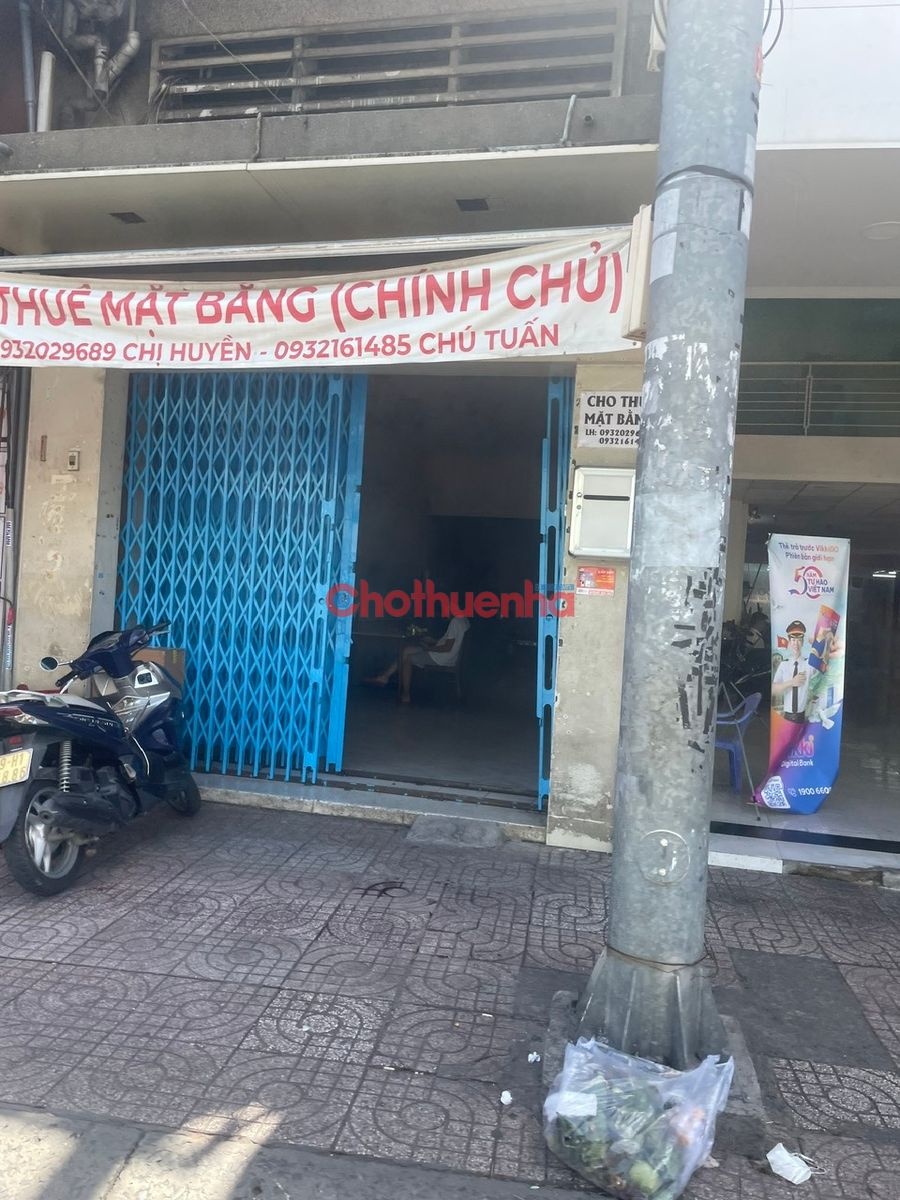 Cho thuê mặt bằng ngay mặt tiền Cách Mạng Tháng Tám, Phường 11, Quận 3_ Ngang 4m Dài 12,5m