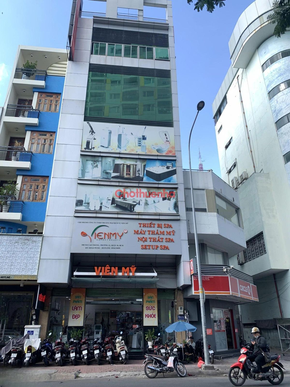 Cho thuê tòa nhà Cao Thắng ngay khu Hà Đô. DT 8x18m nhà 7 tầng có TM