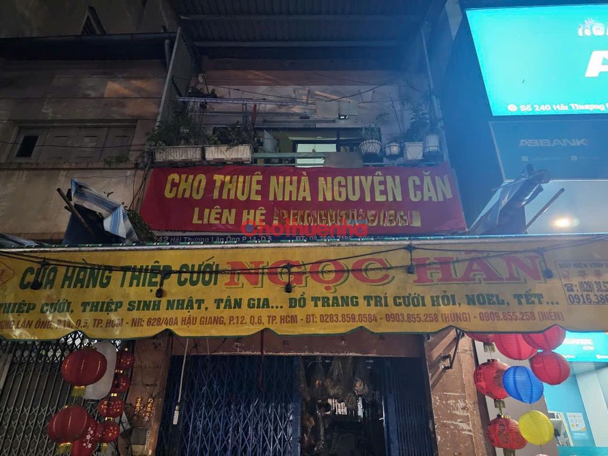 CHO THUÊ NHÀ MẶT TIỀN – HẢI THƯỢNG LÃN ÔNG, PHƯỜNG 14, QUẬN 5