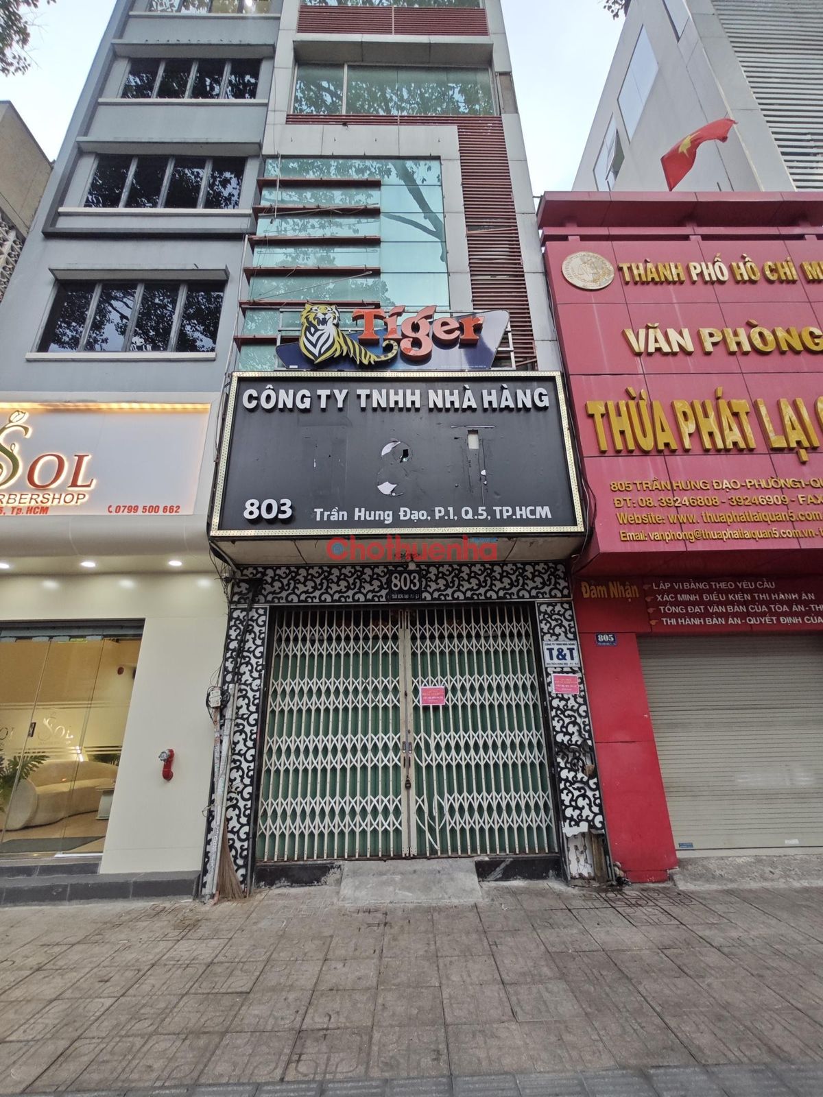 CHO THUÊ NHÀ MẶT TIỀN KINH DOANH ĐƯỜNG TRẦN HƯNG ĐẠO - QUẬN 5 TRỆT 4LẦU