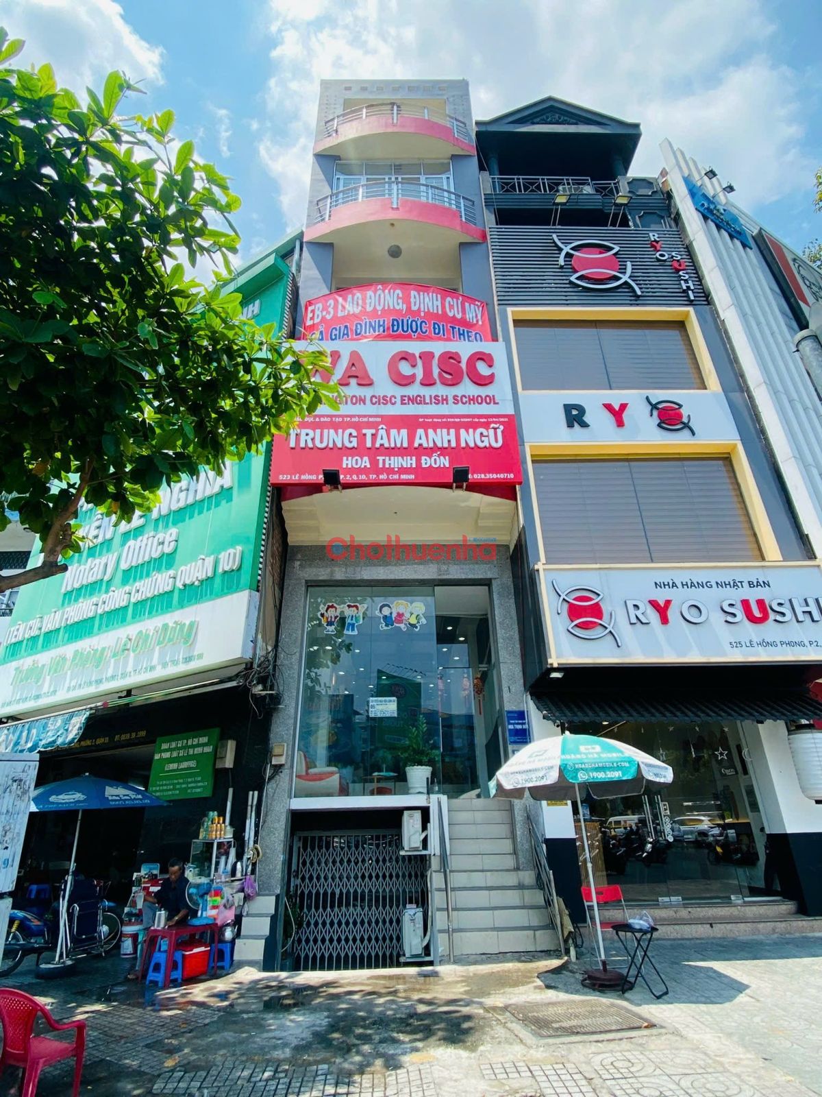 CHO THUÊ NHÀ, CÓ HẦM -  5 TẦNG SUỐT - MẶT TIỀN LÊ HỒNG PHONG, QUẬN 10