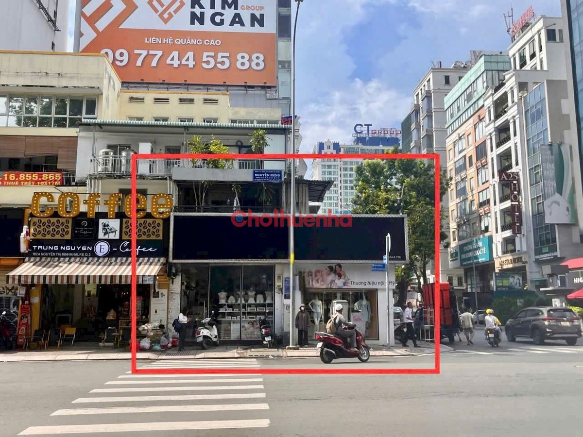 Cho thuê MB căn góc 2MT  Nguyễn Thị Minh Khai, Phường 6, Quận 3 