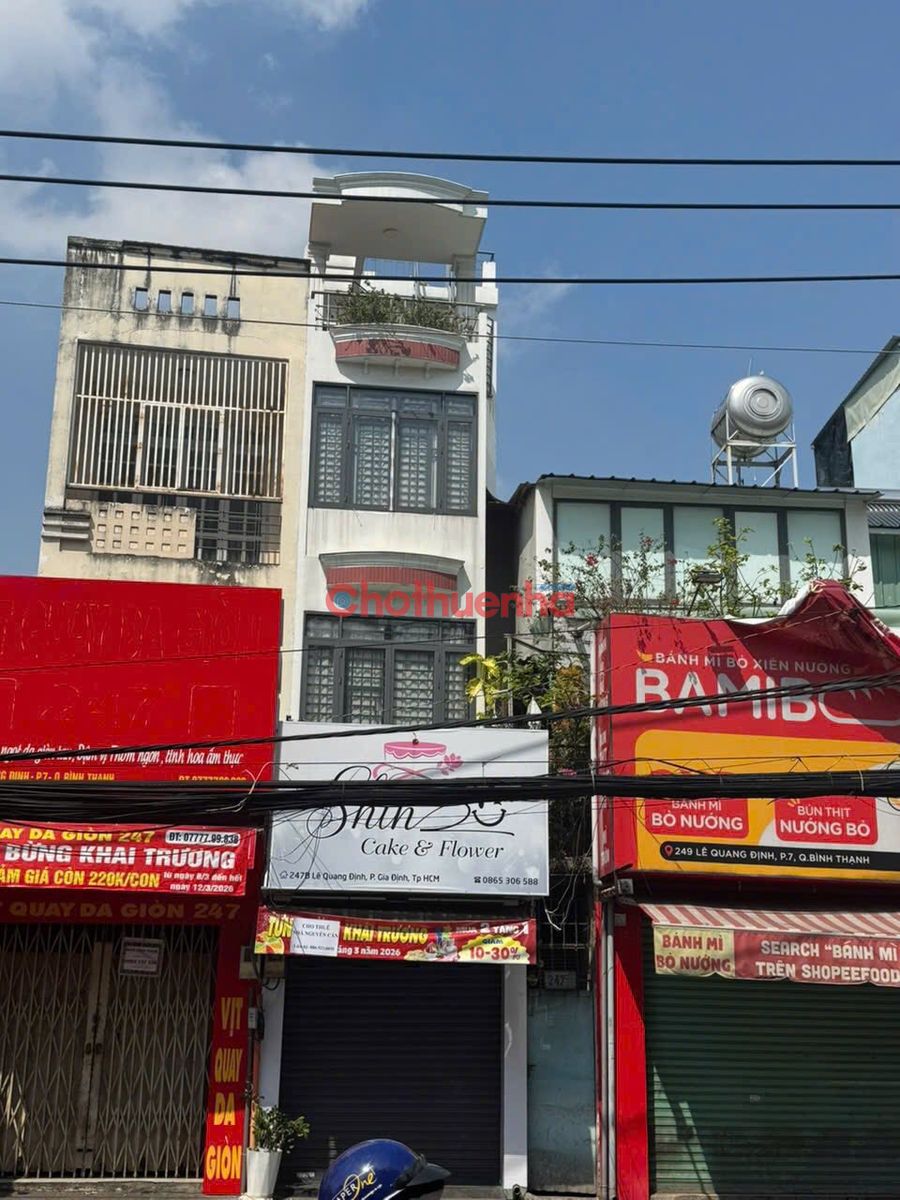 Cho thuê nhà mặt tiền – Lê Quang Định, Phường 7, Quận Bình Thạnh, TP.HCM