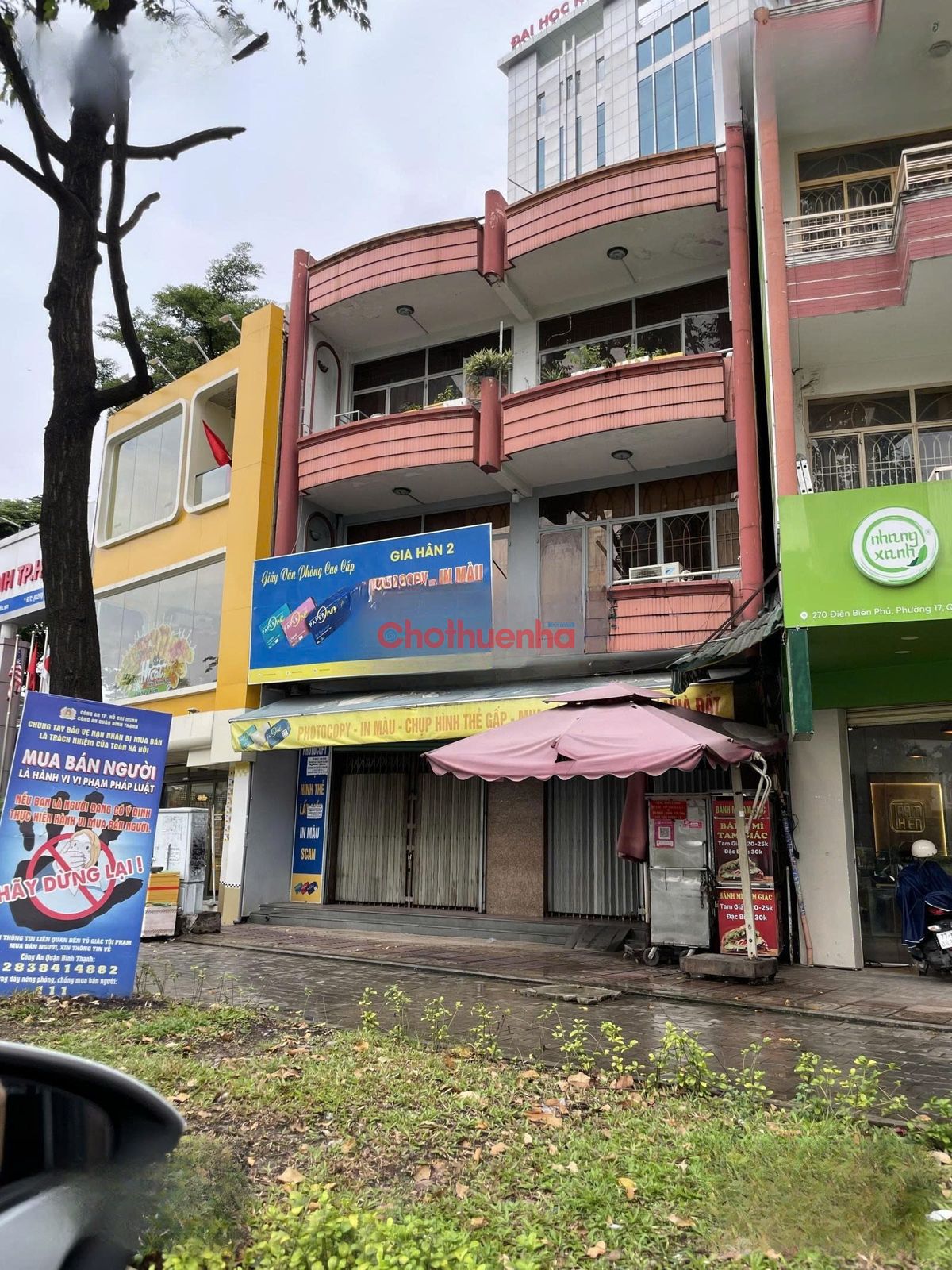 CHO THUÊ NHÀ MẶT TIỀN ĐIỆN BIÊN PHỦ PHƯỜNG 17, QUẬN BÌNH THẠNH
