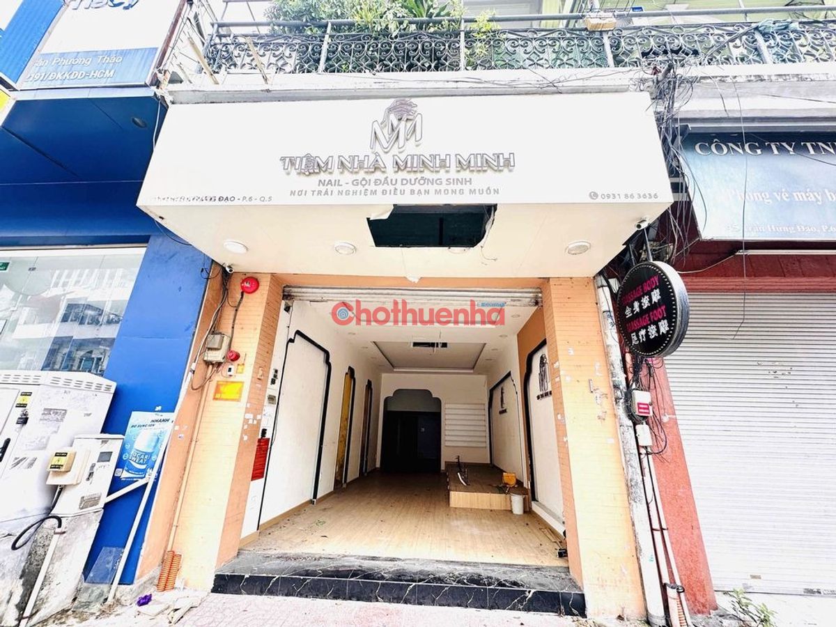 CHO THUÊ NHÀ MẶT TIỀN - RỘNG GẦN 5M - ĐƯỜNG TRẦN HƯNG ĐẠO QUẬN 5