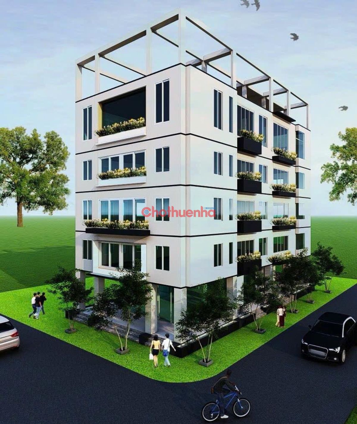 CHO THUÊ SÀN VĂN PHÒNG 4 LẦU NGUYỄN VĂN HƯỞNG - QUẬN 2 300m2