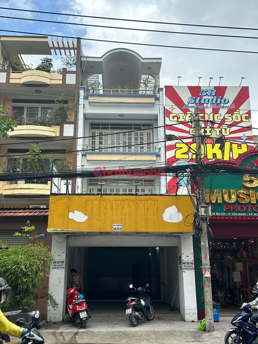 XHO THUÊ NHÀ ÂU CƠ, TÂN BÌNH GỒM 1 TRỆT 3 LẦU. PHÙ HỢP CÔNG TY