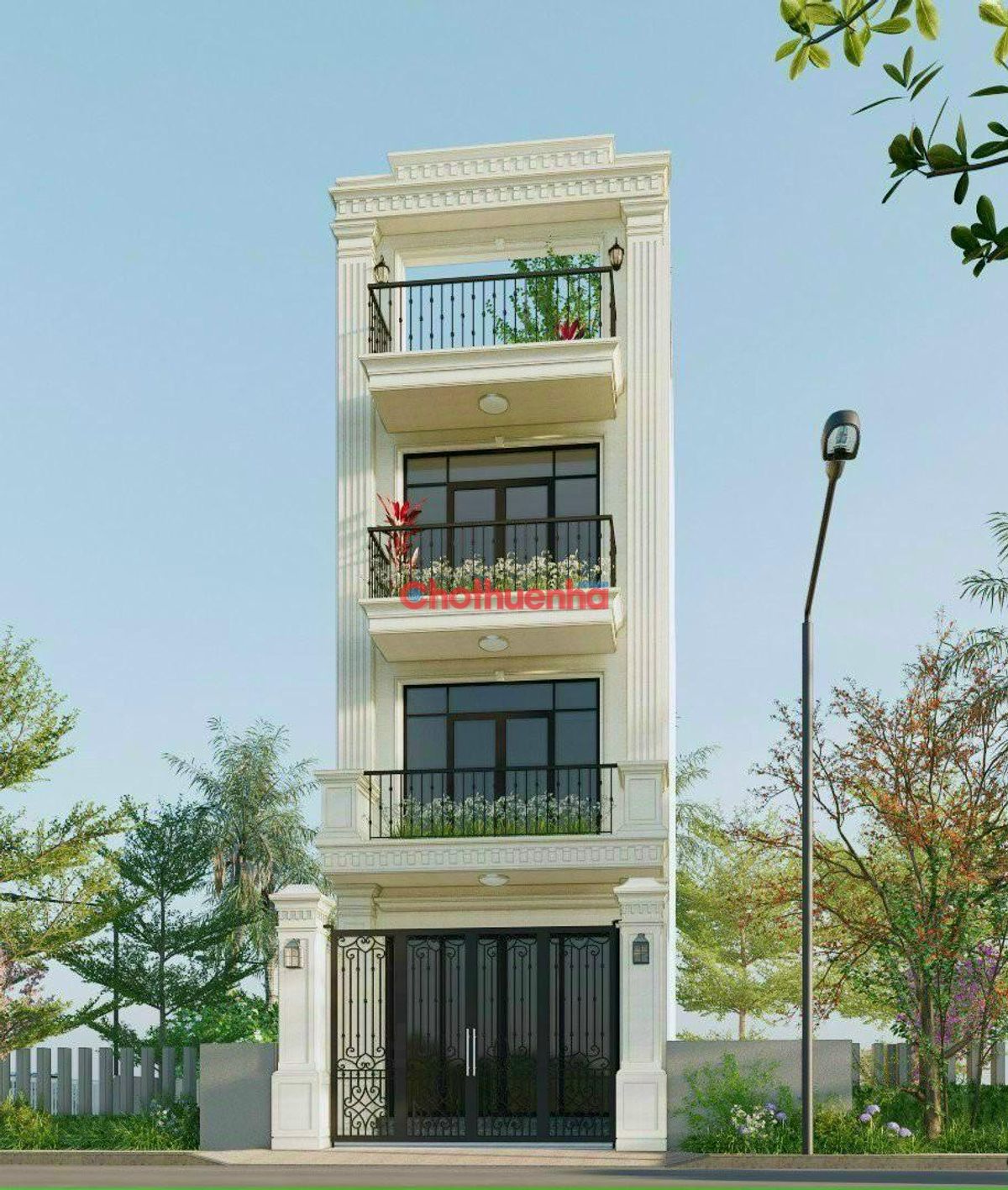 Cho thuê nhà mặt tiền khu Bình Trưng Tây, Quận 2 - Diện tích 5,3x18,5m, tổng 4PN + 4WC