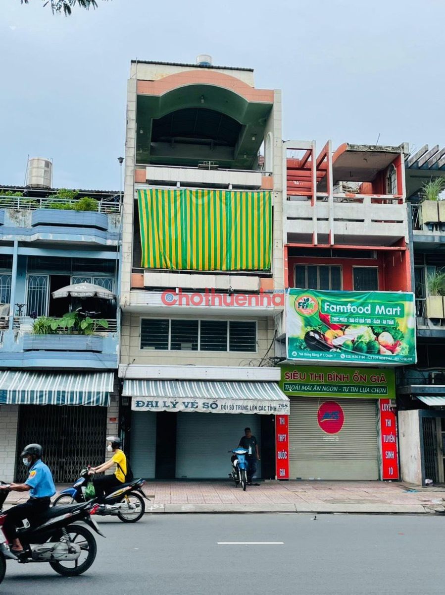  CHO THUÊ NHÀ MẶT TIỀN, LƯU LƯỢNG ĐÔNG ĐÚC – HỒNG BÀNG, QUẬN 11