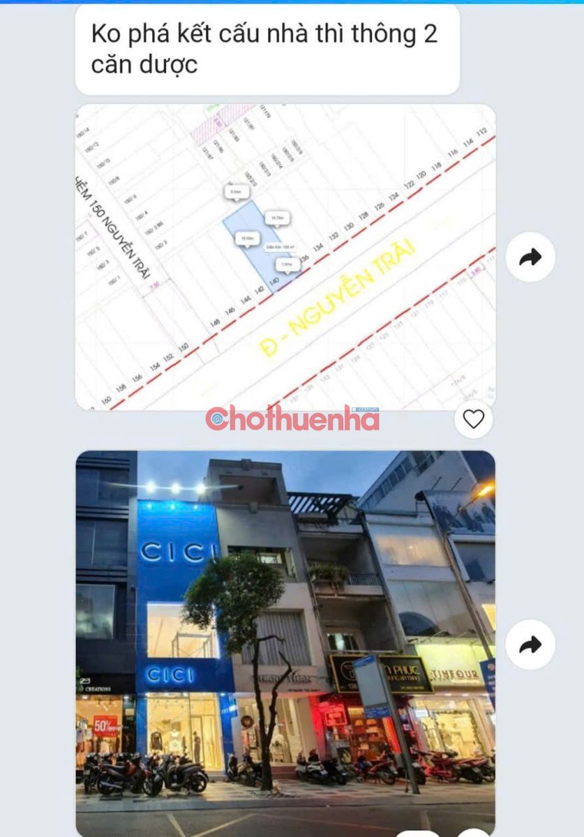 Cho thuê nhà mặt tiền tại địa chỉ 138-140 Nguyễn Trãi, Quận 1, 8x20m