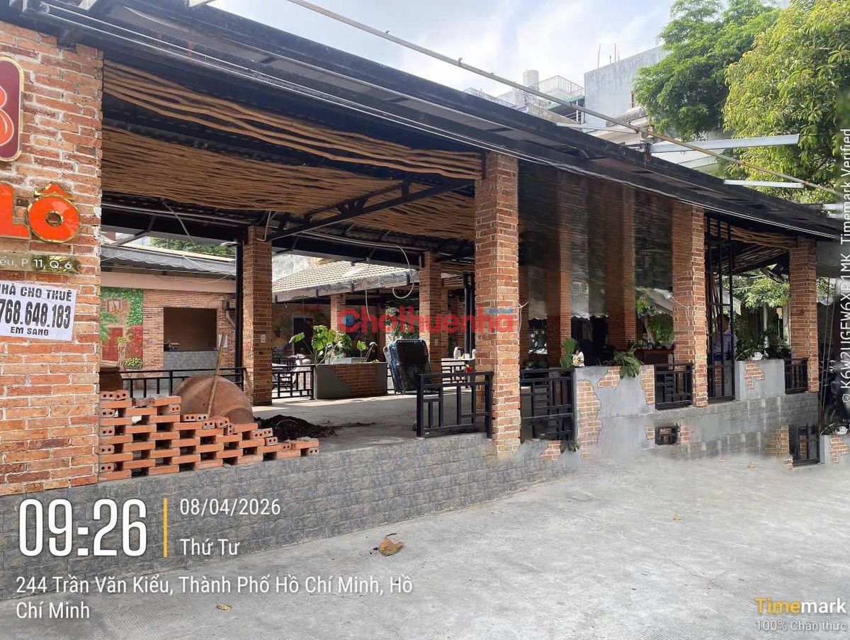Cho thuê mặt bằng mặt tiền 244 Trần Văn Kiểu Phường 11 Quận 6  TP HCM