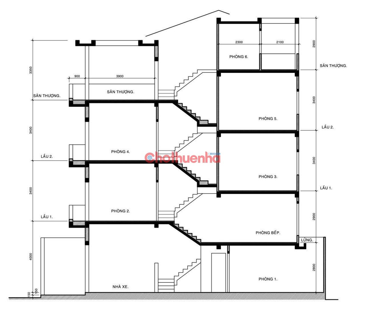 Cho thuê nhà nguyên căn đường Đặng Thuỳ Trâm, Quận Bình Thạnh. 