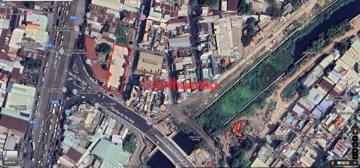 CHO THUÊ QUỸ ĐẤT TRỐNG 1075M2 – MẶT TIỀN TÂN KỲ TÂN QUÝ, BÌNH TÂN