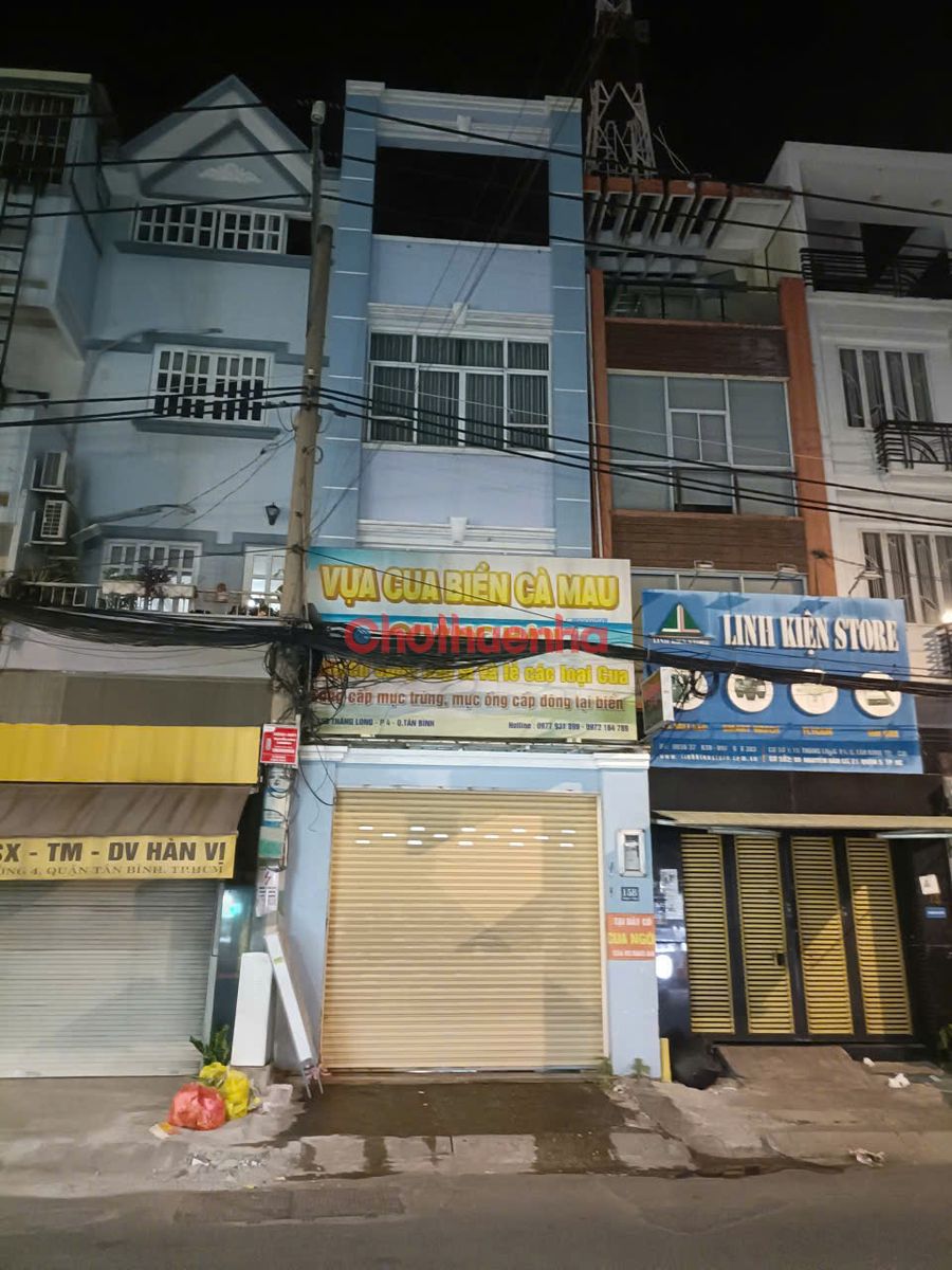 CHO THUÊ NHÀ MẶT TIỀN THĂNG LONG – PHƯỜNG 4, QUẬN TÂN BÌNH