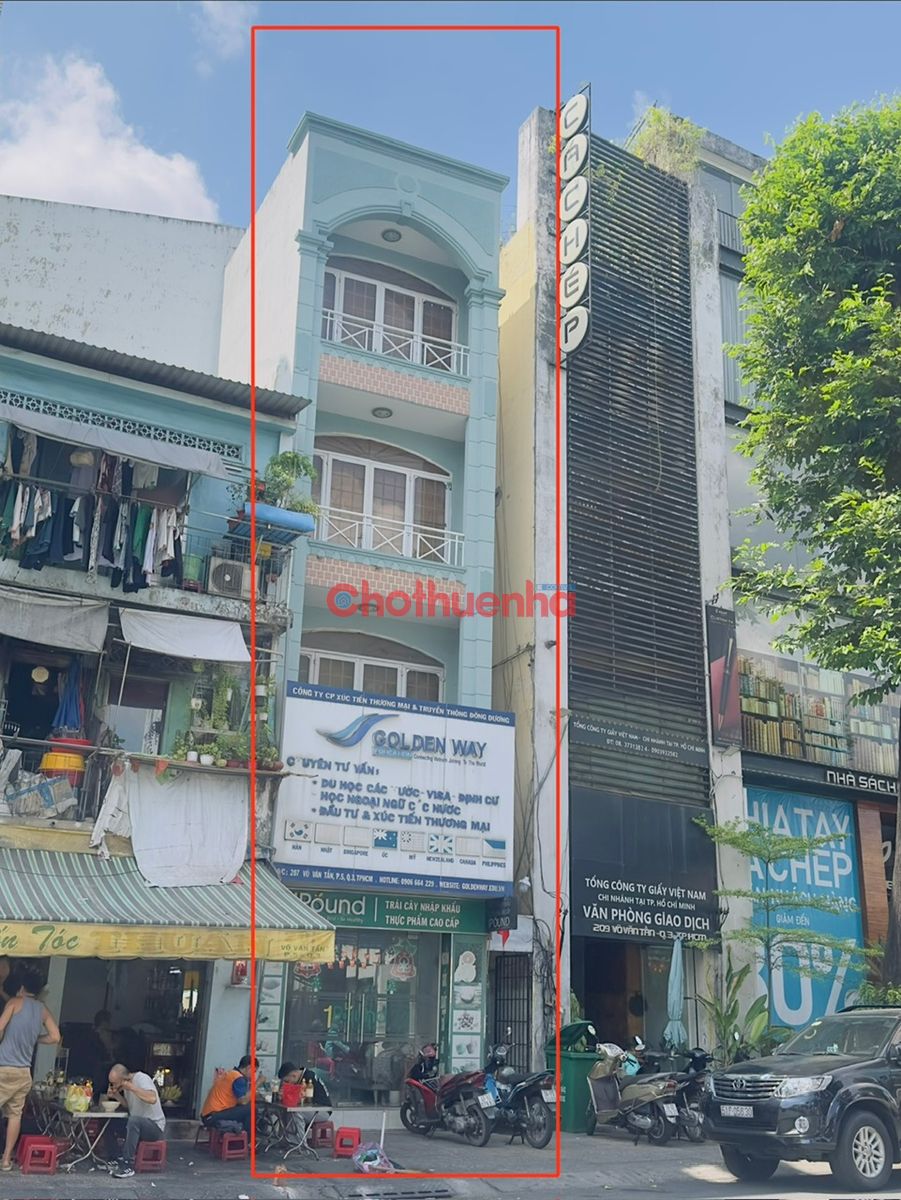 CHO THUÊ NHÀ. MẶT TIỀN VÕ VĂN TẦN – QUẬN 3 - DTSD 300M², 6 PHÒNG, GIÁ 60TR