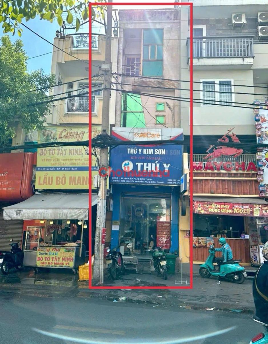 CHO THUÊ NHÀ MẶT TIỀN VẠN KIẾP, P.3, BÌNH THẠNH, 3.5x12m, 3 tầng