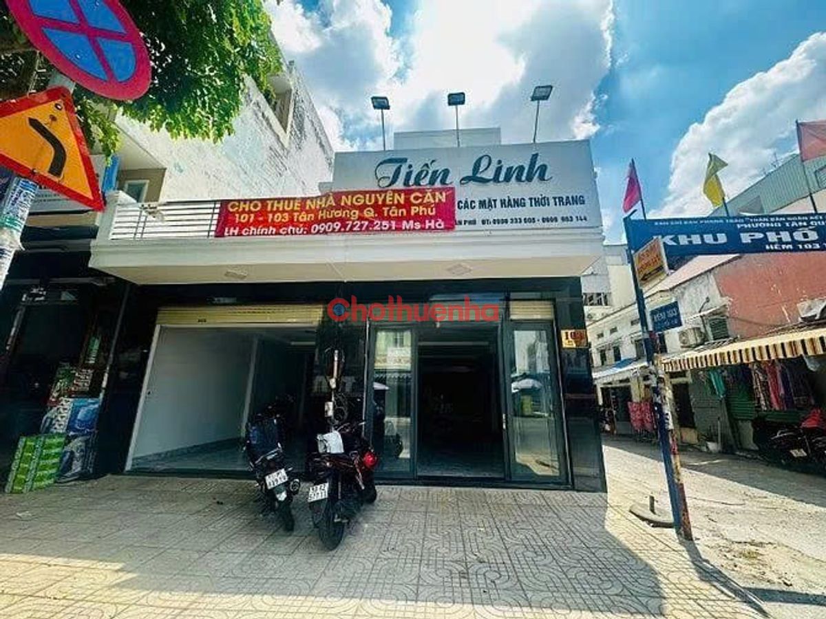 Cho Thuê Nhà Nguyên Mặt Tiền Tân Hương, Quận Tân Phú , 8x22m