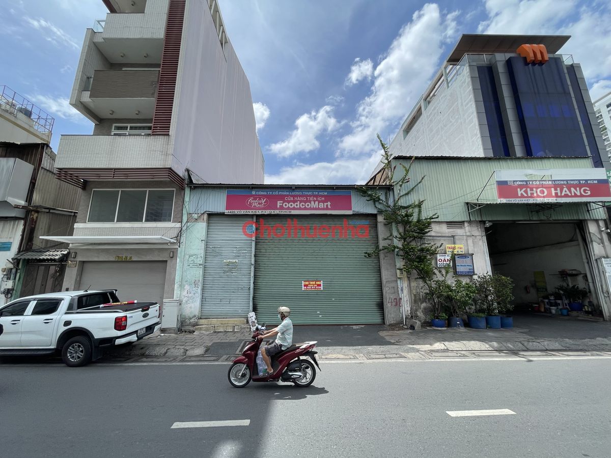 CHO THUÊ NHÀ MẶT TIỀN SỐ 1496 VÕ VĂN KIỆT, QUẬN 6 - DTSD 490M2 - PHÙ HỢP KHO XƯỞNG